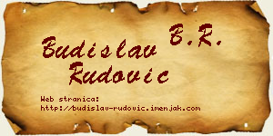Budislav Rudović vizit kartica